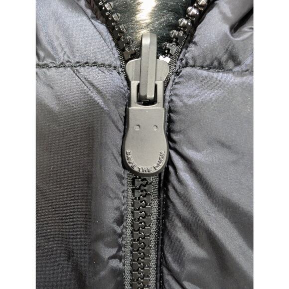 Save The Duck Laila Reversible Faux Fur Puffer Jacket Black Size M - Picture 2 of 9